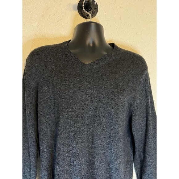 Calvin Klein Mens Merino Wool V Neck Sweater Gray Heather L - Picture 2 of 13